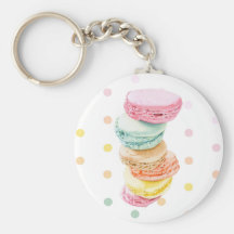 Macarons pointille Keychain Porte-clef