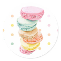 Macarons pointille l'autocollant autocollants