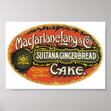 Macfarlane Lang et affiche de l'étiquette de la Co