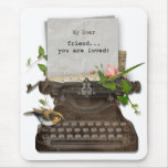 Machine à écrire antique Mousepad personnalisable Tapis De Souris