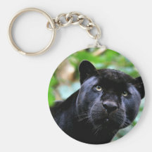 Macro de panthère noire porte-clefs