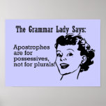 Madame Apostrophes Posters de grammaire