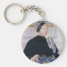 Madame au Tableau de thé Porte-clefs