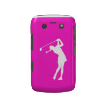 Madame audacieuse Golfer Silhouette White de cas s Coque Blackberry