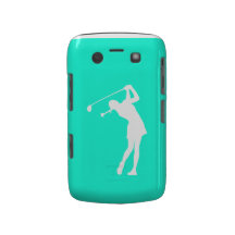 Madame audacieuse Golfer Silhouette White de cas s Étui Blackberry Bold