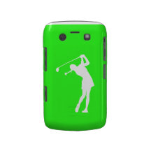 Madame audacieuse Golfer Silhouette White de cas s Coque Case-Mate Blackberry