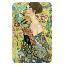 Madame avec la fan - Gustav Klimt Magnet En Vinyle