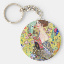 Madame avec la fan par Gustav Klimt, Japonism vint Porte-clefs