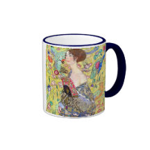 Madame avec la fan par Gustav Klimt, Japonism vint Tasse À Café
