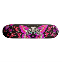 Madame Butterfly Pink Tattoo Art Skateboard Customisable