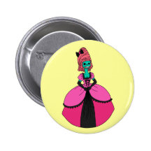 Madame de fantaisie de crâne pin's