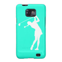 Madame de galaxie de Samsung Golfer Silhouette sur Coques Samsung Galaxy SII