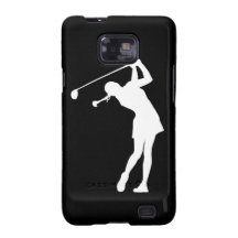 Madame de galaxie de Samsung Golfer Silhouette sur Coques Samsung Galaxy S2