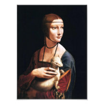Madame de Leonardo da Vinci avec une copie de phot