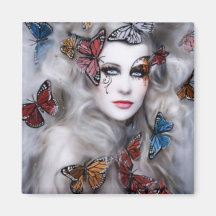 Madame de papillon aimant pour réfrigérateur