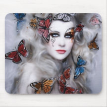 Madame de papillon tapis de souris