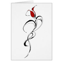 Madame de rose rouge Tribal Tattoo pour le jour de Cartes De Vœux