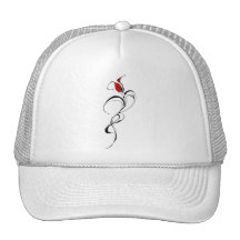 Madame de rose rouge Tribal Tattoo pour le jour de Casquettes De Camionneur