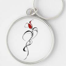 Madame de rose rouge Tribal Tattoo pour le jour de Porte-clés
