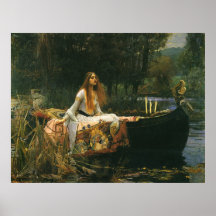 Madame de Shalott (sur le bateau) par le château d Posters