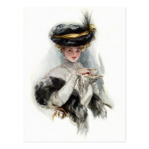 Madame de thé d'après-midi carte postale