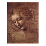 Madame des cheveux Disheveled Carte Postale