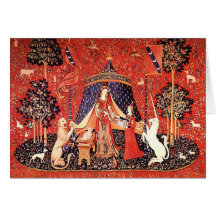 "Madame et la licorne " Carte De Vœux