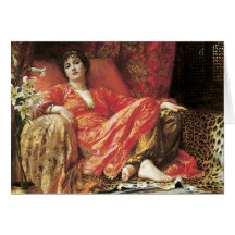 Madame étendue romantique Card Carte De Vœux