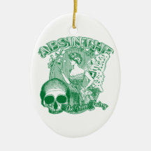 Madame féerique verte d'absinthe décoration pour sapin de noël
