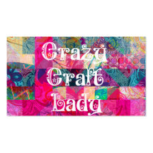 Madame folle Colorful Pattern Vibrant Crafting de  Cartes De Visite Professionnelles