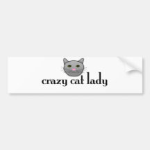 Madame folle de chat adhésif pour voiture
