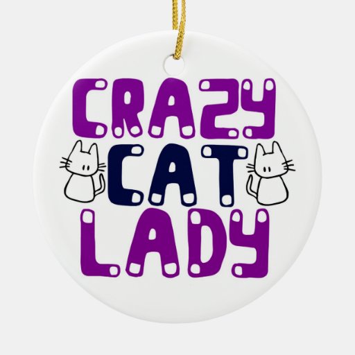 Madame folle de chat ornements de noël