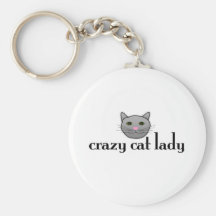 Madame folle de chat porte-clés