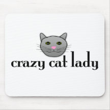 Madame folle de chat tapis de souris