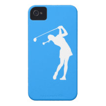 Madame Golfer Silhouette White de l'iPhone 4 sur l Coque iPhone 4 Case-Mate
