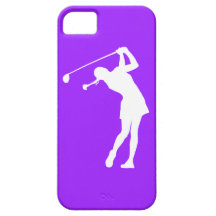 Madame Golfer Silhouette White de l'iPhone 5 sur l Coque iPhone 5