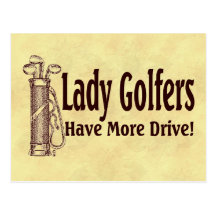 Madame Golfers Cartes Postales