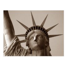 Madame Liberty en statue de sépia de PC de la libe Cartes Postales