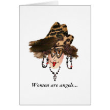 Madame lunatique Angel Card Carte De Vœux