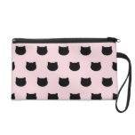 Madame Peachy Pink Wristlet de chat sacs baguettes
