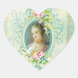 Madame Pompadour Heart Stickers ou phoques Autocollants