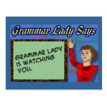 Madame Postcards de grammaire Cartes Postales