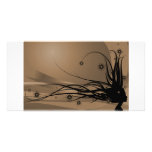 Madame sauvage Profile Silhouette de cheveux - noi Cartes De Vœux Avec Photo
