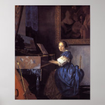 Madame Seated à la vierge Affiche
