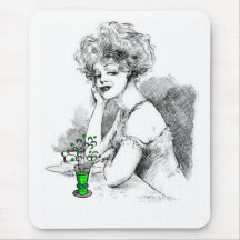 "Madame séduisante With Absinthe " Tapis De Souris