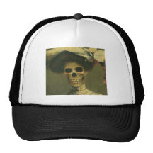 Madame squelettique gothique vintage casquette