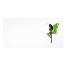 Madame verte Faerie 7 d'aile - fée 3D - Carte Avec Photo