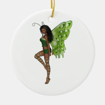 Madame verte Faerie 7 d'aile - fée 3D - Ornements