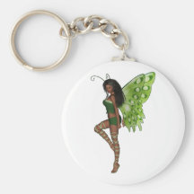 Madame verte Faerie 7 d'aile - fée 3D - Porte-clef