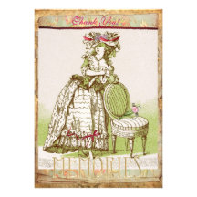 Madame victorienne carte de remerciements de Mys Invitations